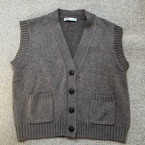 Zara Wool Sweater Vest Size M